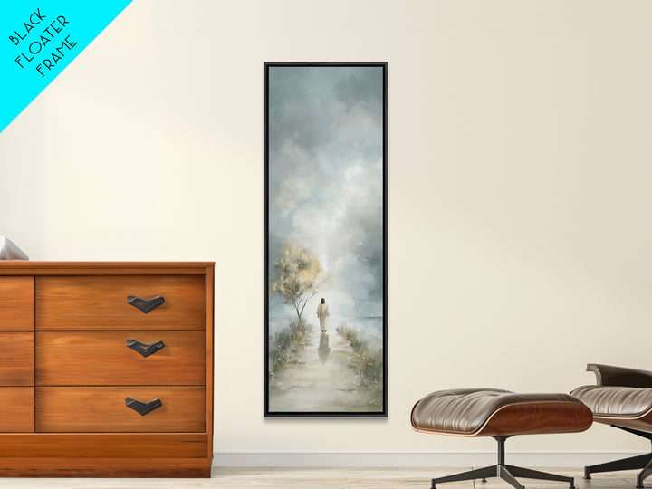 Light Of Promise – Framed Canvas Print – Christian Art Canvas – Tall Narrow Wall Art – Vintage Christian Art – Jesus Painting – Christmas A