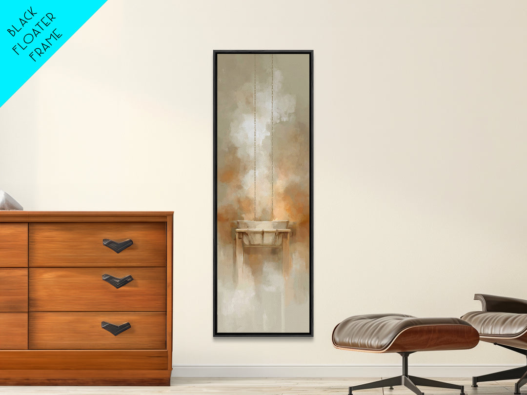 Humble Advent Cradle – Framed Canvas Print – Christian Wall Art – Skinny Art – Christmas Art – Christian Christmas Decor – Modern Christian