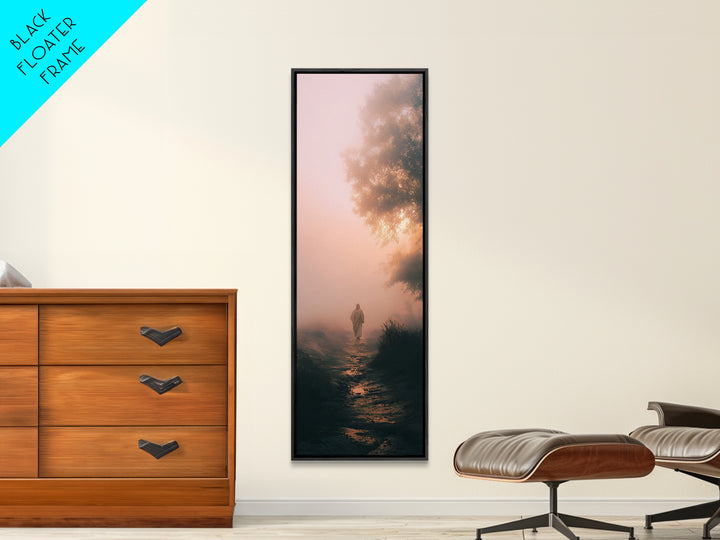Path Of Mercy – Framed Canvas Print – Christian Wall Art – Jesus Painting – Christian Art Canvas – Tall Narrow Wall Art – Christmas Art