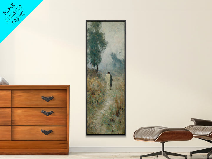 Silent Field Hope, Framed Canvas Print, Christian Art Canvas, Jesus Painting, Christian Wall Art, Skinny Art, Christian Christmas Art