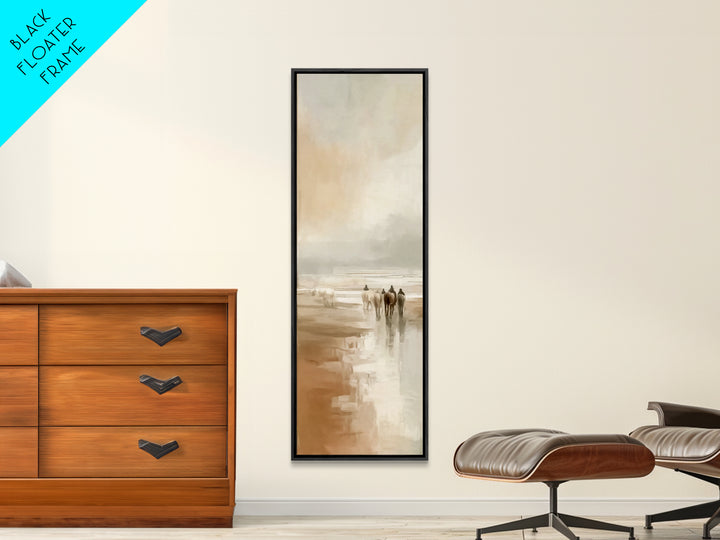 Pastoral Shepherd Calm – Framed Canvas Print – Christian Art Canvas – Christian Wall Art – Jesus Painting – Tall Skinny Art Print – Christm