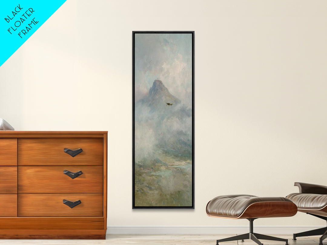 Mountain Of Grace – Framed Canvas Print – Narrow Art – Christian Painting – Christian Art Canvas – Christian Wall Art – Christian Christmas