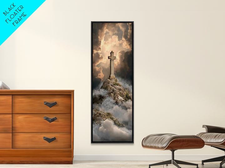 Crown Of Faith – Framed Canvas Print – Tall Skinny Art Print – Christian Wall Art – Christian Art – Christmas Art – Christian Painting