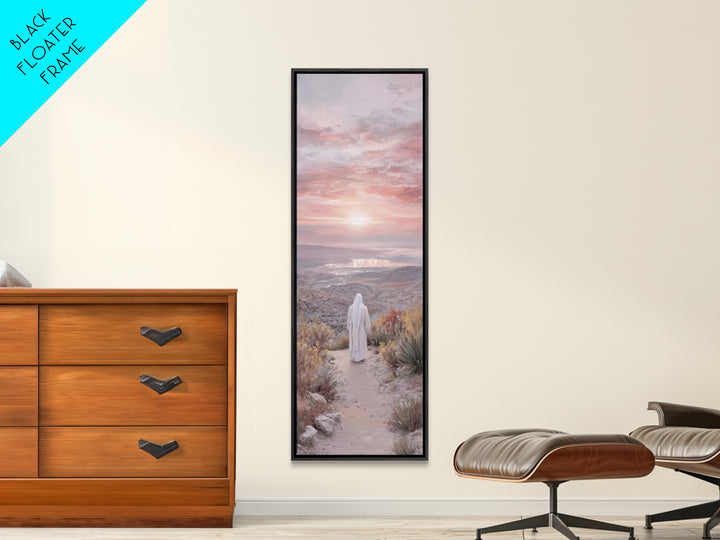 Valley Of Peace – Framed Canvas Print – Tall Narrow Wall Art – Christian Art – Christian Art Canvas – Jesus Painting – Christian Wall Art