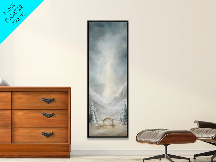 Holy Night Sky - Framed Canvas Print - Christian Christmas Art - Christian Art - Skinny Art - Jesus Painting - Christian Art Canvas - Chris