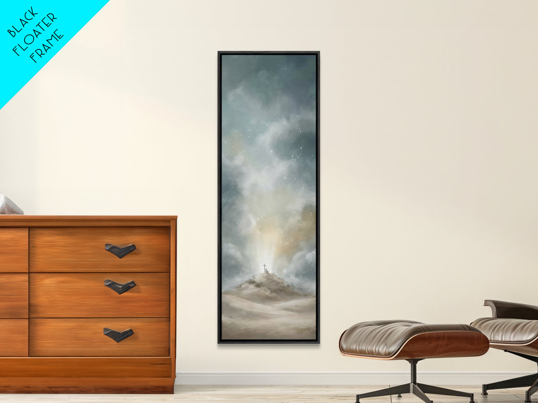 Hill Of Salvation – Framed Canvas Print – Narrow Art – Christian Wall Art – Christian Art – Christian Art Canvas – Christian Gift