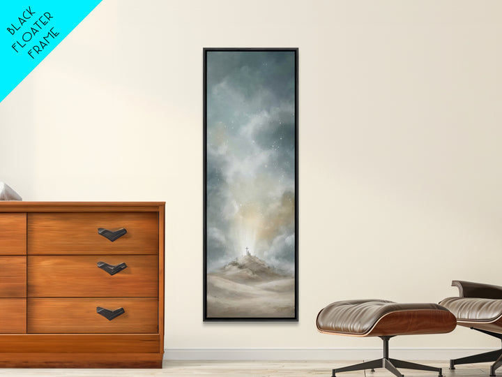 Hill Of Salvation – Framed Canvas Print – Narrow Art – Christian Wall Art – Christian Art – Christian Art Canvas – Christian Gift