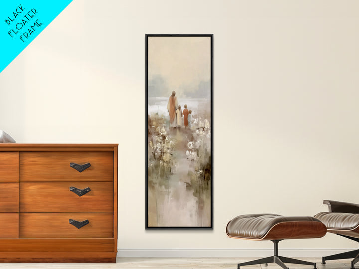 Fields Of Promise – Framed Canvas Print – Christian Wall Art – Christian Art Canvas – Jesus Painting – Tall Skinny Art Print