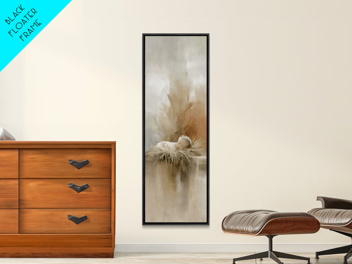 Heaven’s Gentle Gift | Framed Canvas Print | Christian Wall Art | Christian Art Canvas | Jesus Painting | Tall Narrow Wall Art
