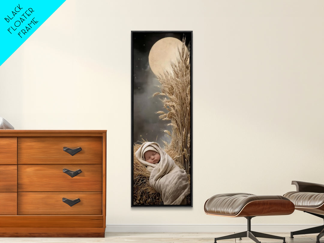 Radiant Holy Child, Framed Canvas Print, Christian Wall Art, Christian Art Canvas, Jesus Painting, Tall Narrow Wall Art