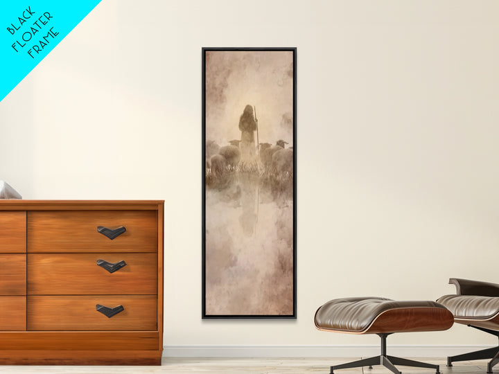 Valley Of Peace – Framed Canvas Print – Christian Wall Art – Christian Art Canvas – Jesus Painting – Narrow Art – Christian Christmas Art