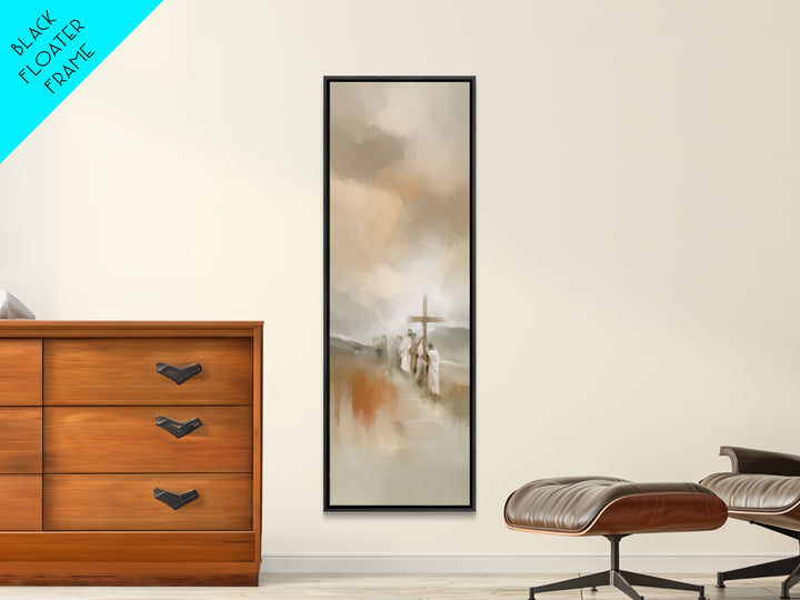 Silent Compassion | Framed Canvas Print | Christian Art Canvas | Jesus Painting | Tall Narrow Wall Art | Christian Gift Ideas | Christian A