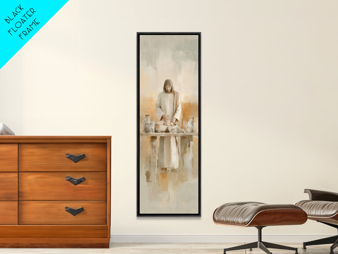 Gathering Of Light | Framed Canvas Print | Christian Wall Art | Christian Art Canvas | Jesus Painting | Tall Skinny Art Print | Christian C