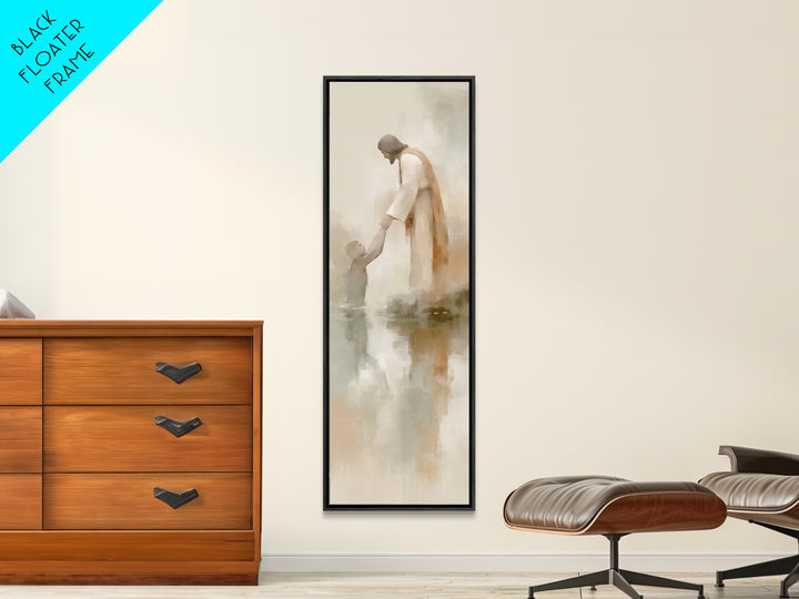 River Of Hope – Framed Canvas Print – Christian Wall Art – Christian Art Canvas – Tall Skinny Art Print – Jesus Painting