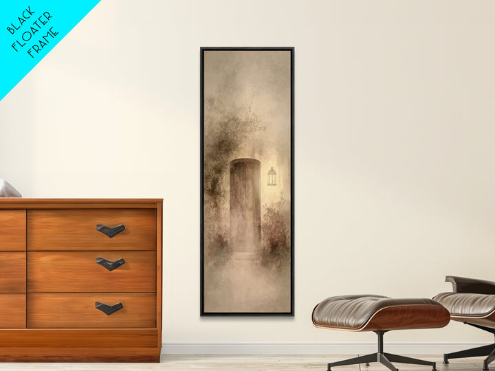 Sacred Doorway Light – Framed Canvas Print – Christian Wall Art – Narrow Art – Christian Art Canvas – Jesus Painting