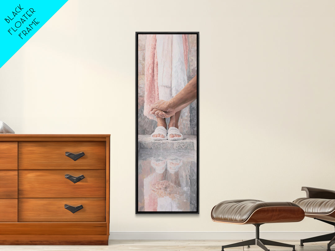 Servant Of Grace | Framed Canvas Print | Jesus Painting | Christian Wall Art | Christian Art Canvas | Christian Gift | Tall Skinny Art Prin