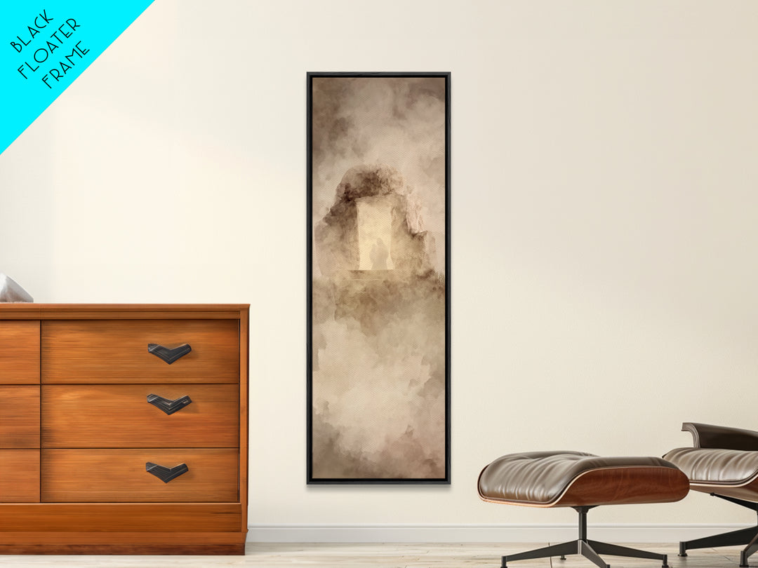 Eternal Rising – Framed Canvas Print – Christian Wall Art – Christian Art Canvas – Skinny Art – Jesus Painting – Modern Christian Painting