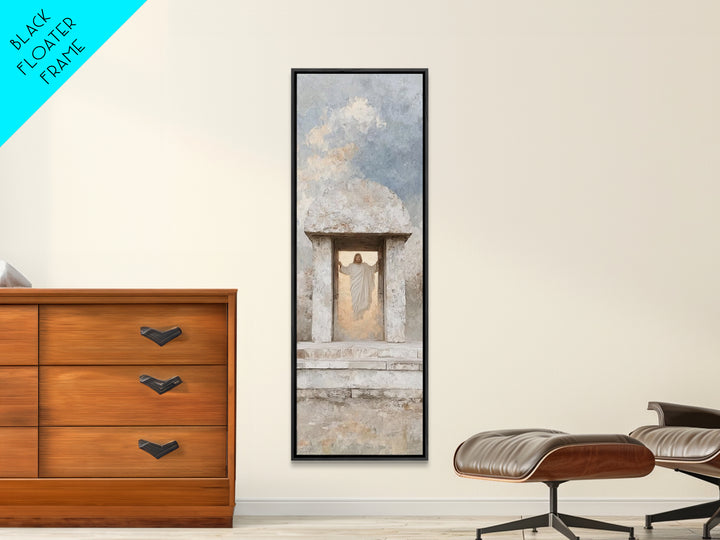Glory At The Gate – Framed Canvas Print – Christian Art – Jesus Painting – Tall Narrow Wall Art – Christian Wall Art – Christian Art Canvas