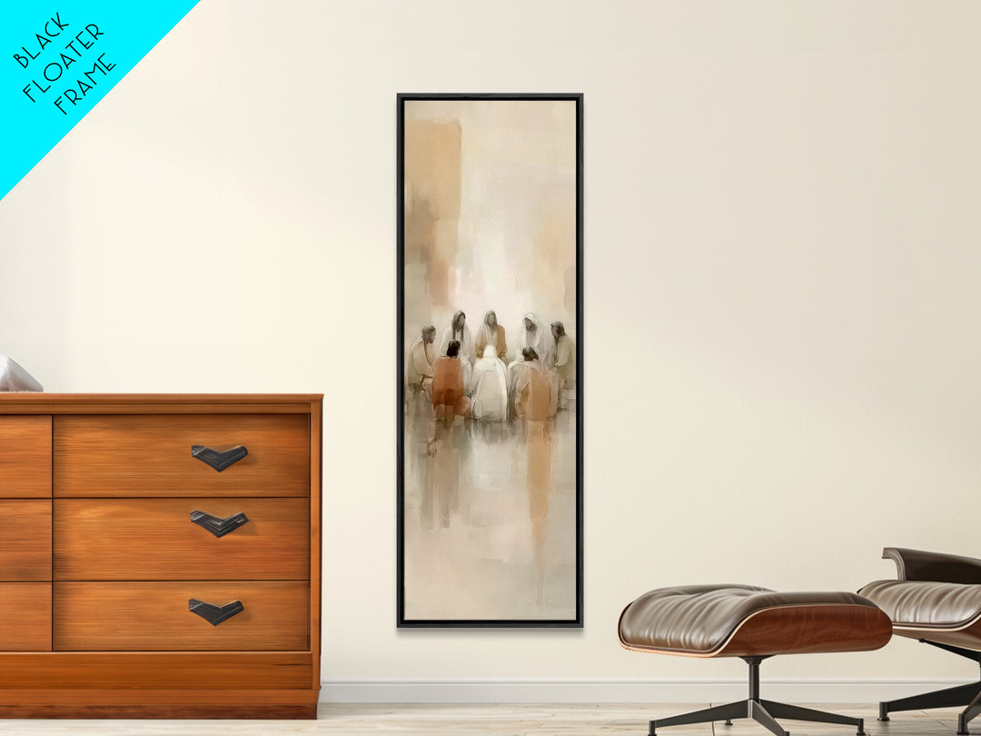 Circle Of Mercy – Framed Canvas Print – Tall Narrow Wall Art – Christian Art Canvas – Christian Wall Art – Jesus Painting – Christian Decor