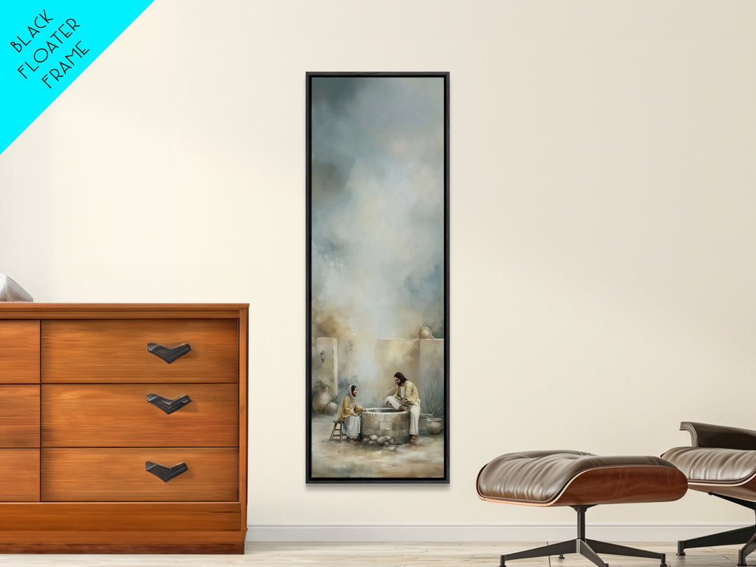 Ancient Well Grace – Framed Canvas Print – Tall Skinny Art Print – Christian Art Canvas – Christian Wall Art – Christian Painting – Christi