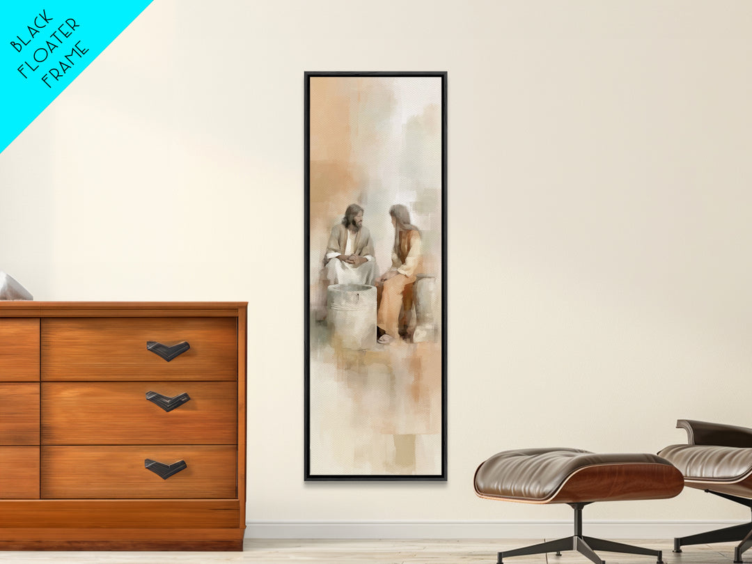 City Well Blessing – Framed Canvas Print – Narrow Art – Christian Wall Art – Christian Art Canvas – Jesus Painting – Christian Art