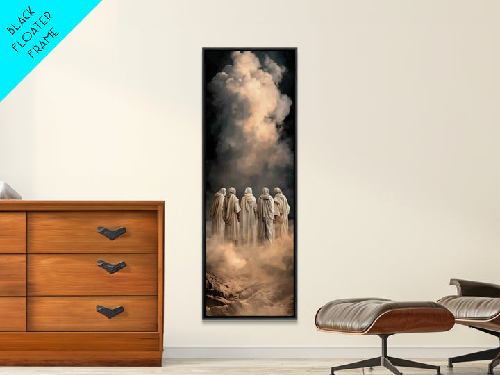 Eternal Teaching | Framed Canvas Print | Narrow Art | Christian Art Canvas | Christian Wall Art | Jesus Painting | Christmas Art