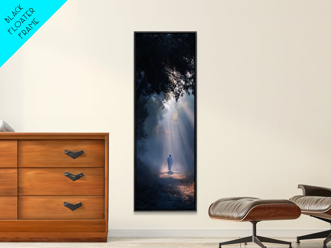 Radiant Tree Promise - Framed Canvas Print - Christian Art Canvas - Jesus Painting - Tall Narrow Wall Art - Christian Wall Art