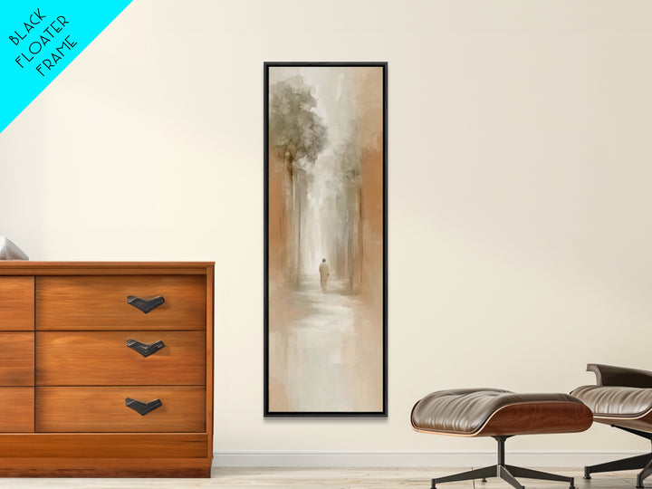 Desert Haze Journey - Framed Canvas Print - Christian Art Canvas - Jesus Painting - Tall Narrow Wall Art - Christian Wall Art