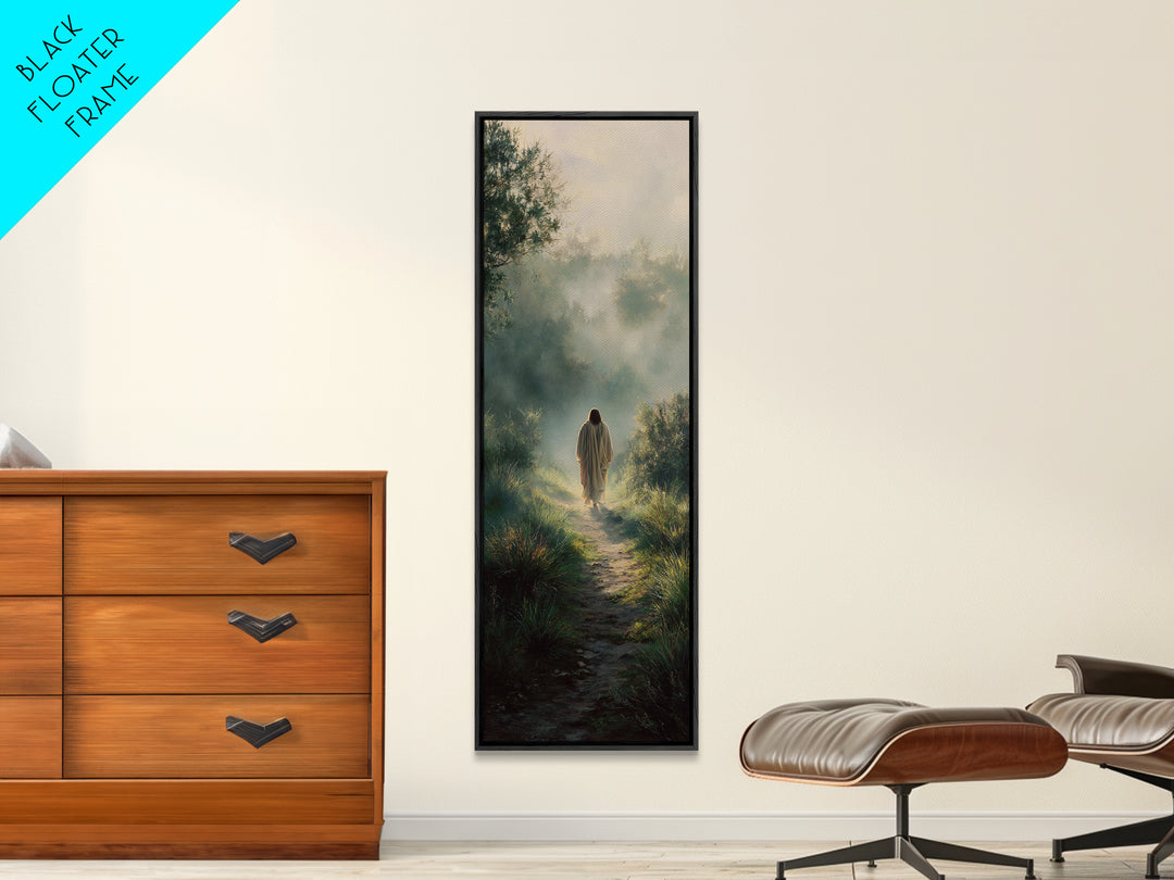 Morning Peace Bloom | Framed Canvas Print | Christian Wall Art | Jesus Painting | Tall Skinny Art Print | Christian Art Canvas