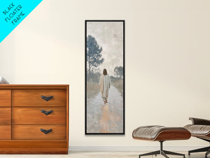 Path Of Mercy – Framed Canvas Print – Tall Skinny Art Print – Christian Wall Art – Jesus Painting – Christian Art Canvas – Christmas Art