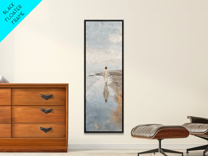River Of Grace – Framed Canvas Print – Christian Art Canvas – Jesus Painting – Tall Skinny Art Print – Christmas Art – Christian Wall Art