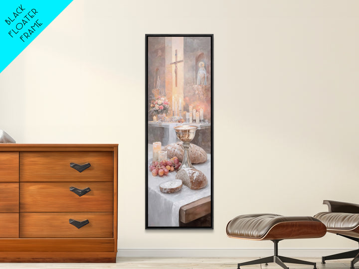 Bread Of Life | Framed Canvas Print | Tall Narrow Wall Art | Christian Wall Art | Christian Christmas Art | Christian Art Canvas | Christia