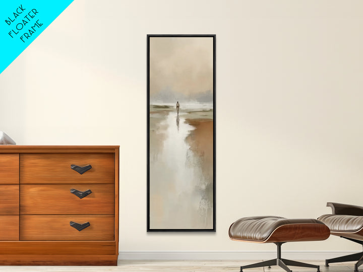 Gentle Morning Walk – Framed Canvas Print – Narrow Art – Christian Wall Art – Christian Art Canvas – Jesus Painting – Christian Art