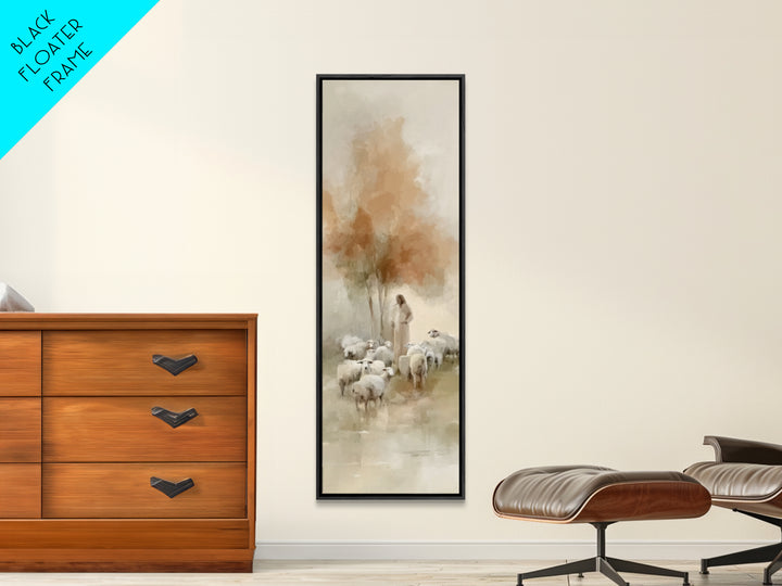 Shepherds Of Mercy – Framed Canvas Print – Christian Wall Art – Jesus Painting – Narrow Art – Christian Art Canvas – Christmas Art