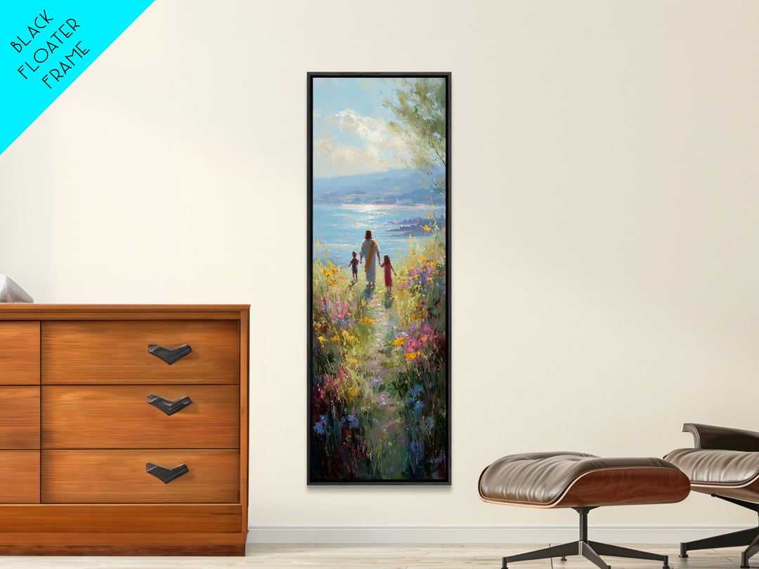 Path Of Grace – Framed Canvas Print – Christian Wall Art – Jesus Painting – Narrow Art – Christian Art Canvas – Christian Christmas Art – C