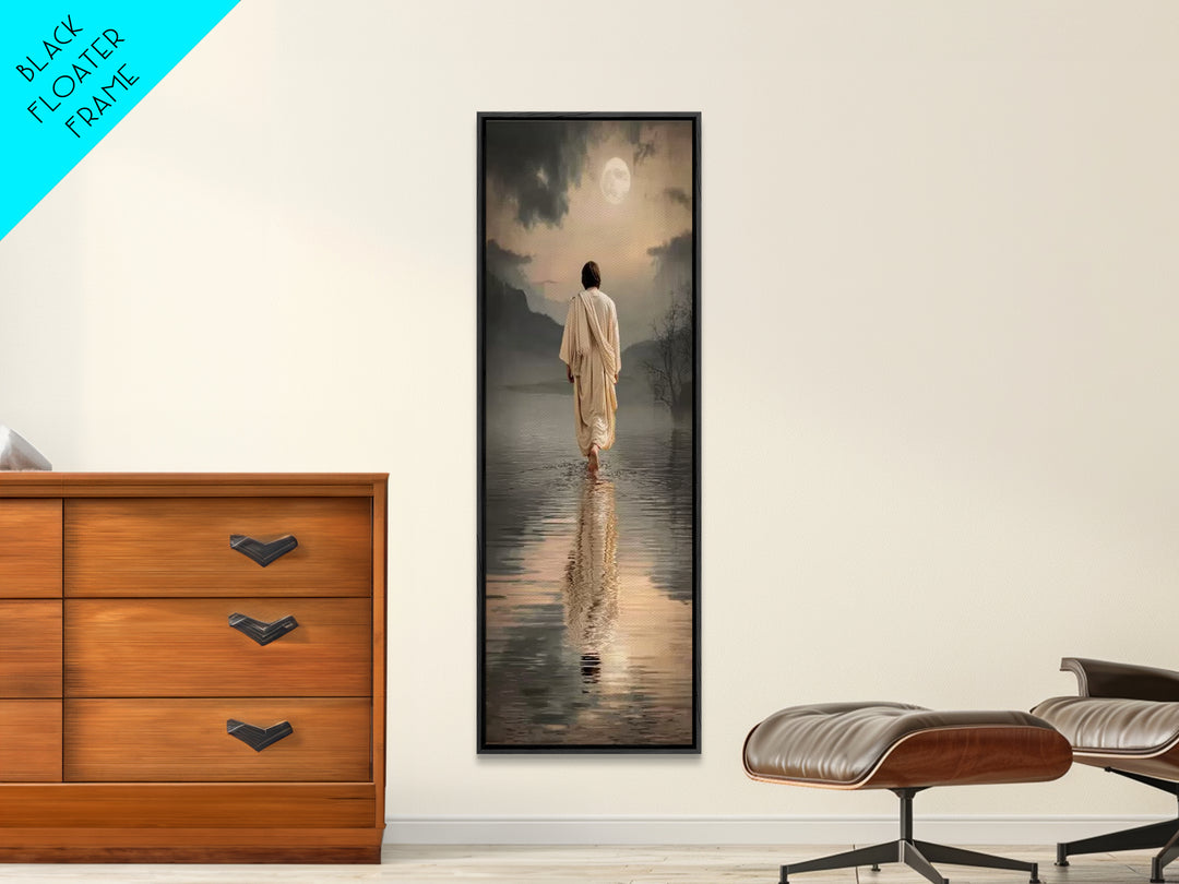 Mist Of Comfort, Framed Canvas Print, Christian Decorations, Narrow Art, Jesus Art Print, Christian Christmas Art, Unique Christian Art, Ch