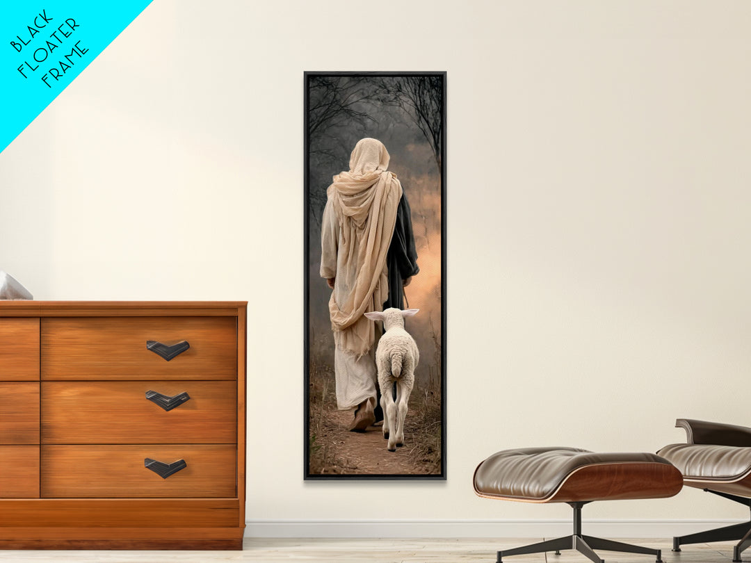 Morning Of Hope, Framed Canvas Print, Tall Skinny Art Print, Christian Wall Art, Jesus Painting, Christian Art Canvas, Christmas Art