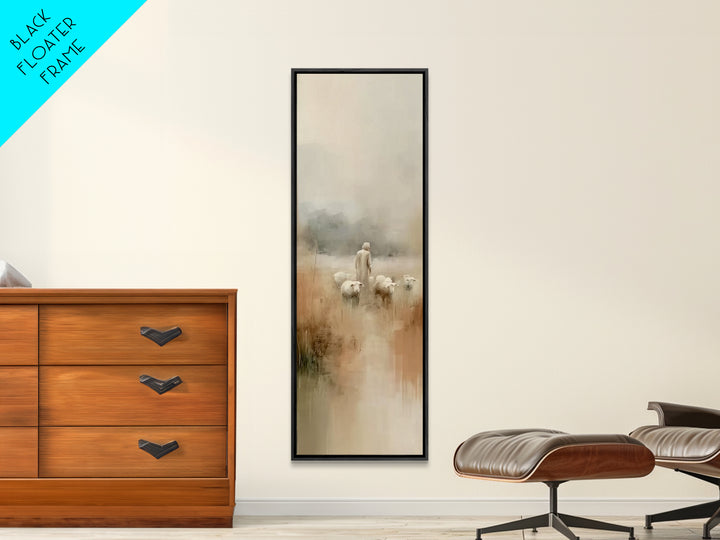 Graceful Meadow Path | Framed Canvas Print | Skinny Art | Christian Wall Art | Christian Art Canvas | Christmas Art | Jesus Painting