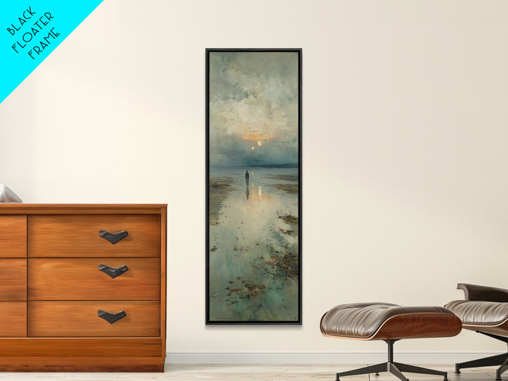 Light Of Peace – Framed Canvas Print – Narrow Art – Christian Wall Art – Jesus Painting – Christian Art Canvas – Christmas Art