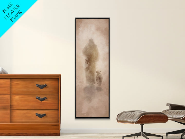 Forest Of Grace – Framed Canvas Print – Tall Skinny Art Print – Christian Wall Art – Jesus Painting – Christian Canvas – Christmas Art