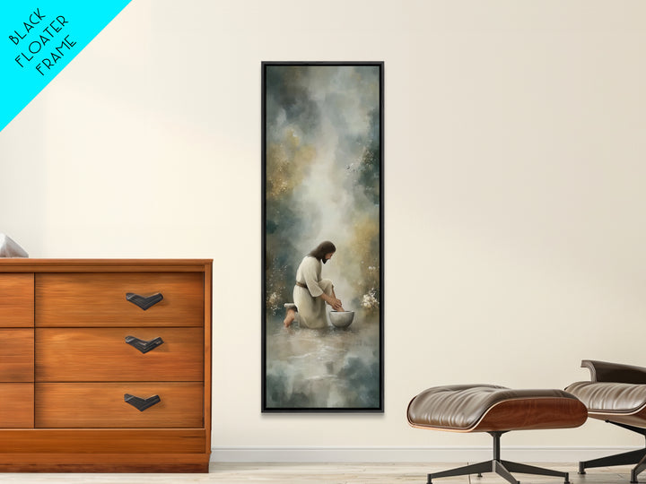 Humble Waters Hope | Framed Canvas Print | Christian Wall Art | Christian Art Canvas | Jesus Painting | Christian Decorations | Narrow Art