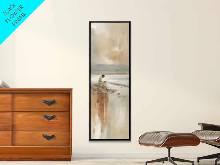 Blessed Mother Joy - Framed Canvas Print - Skinny Art - Christian Art Canvas - Christian Christmas Art - Christian Wall Art - Jesus Art