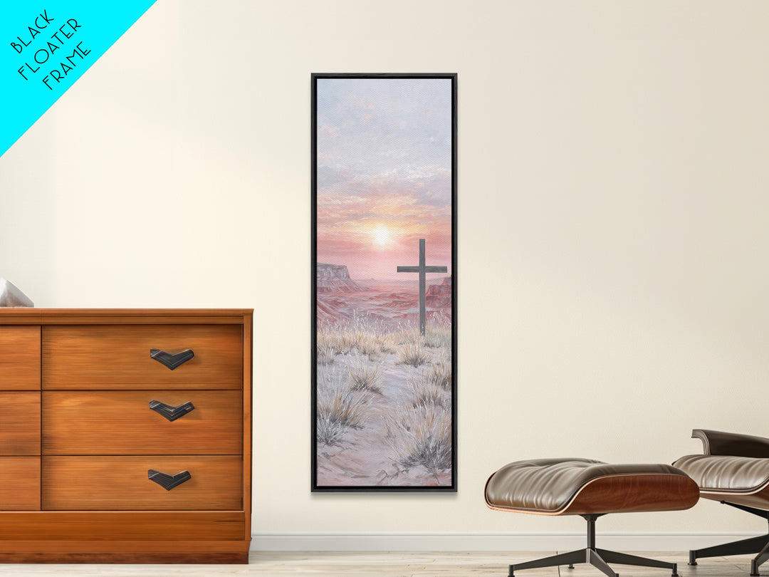 Sunrise Of Grace – Framed Canvas Print – Skinny Art – Christian Wall Art – Christian Art Canvas – Christian Decoration – Abstract Christian