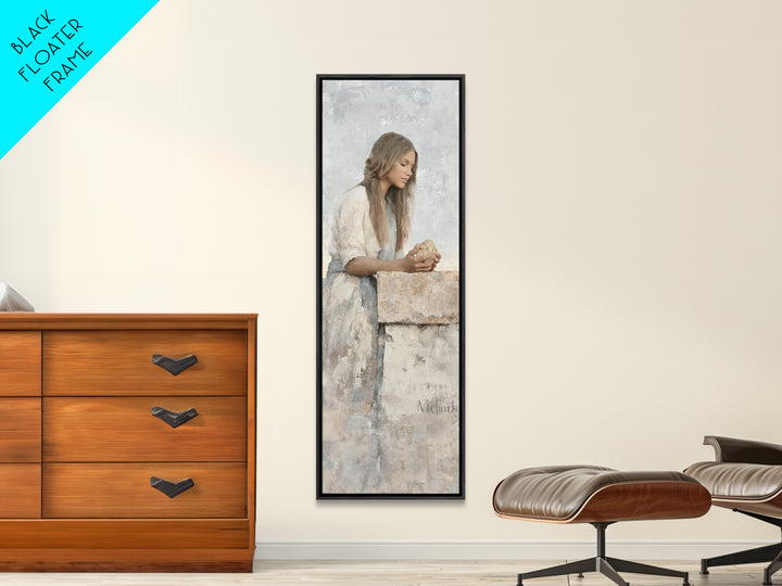 Light Of Grace | Framed Canvas Print | Tall Skinny Art Print | Christian Art | Christian Art Canvas | Christian Wall Art | Christian Painti