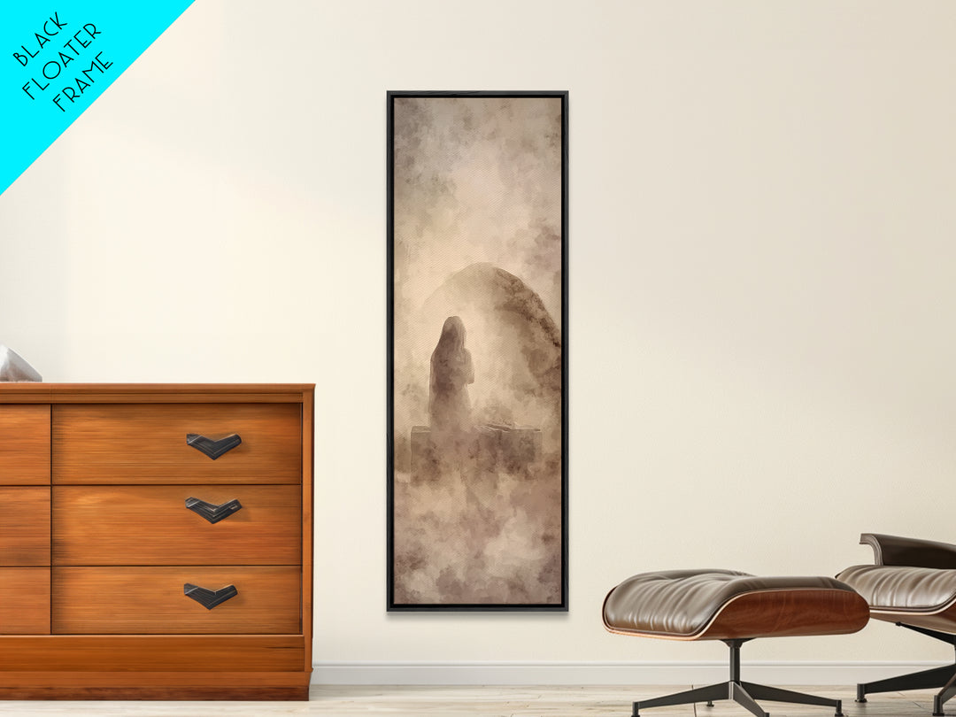 Heavenly Vigil | Framed Canvas Print | Skinny Art | Christian Art | Christian Wall Art | Christian Painting | Christian Art Canvas