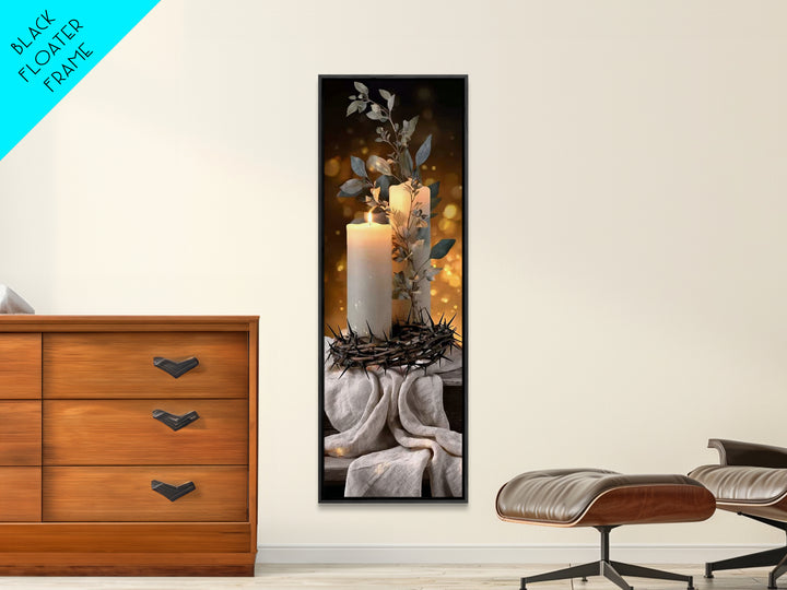 Suffering Crown | Framed Canvas Print | Tall Skinny Art Print | Christian Wall Art | Christian Art Canvas | Christian Decor | Modern Christ