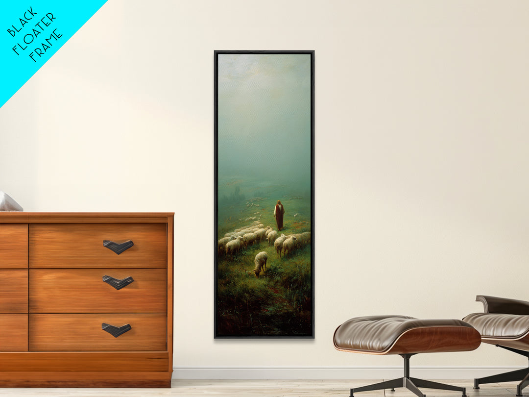 Pasture Of Peace – Framed Canvas Print – Narrow Art – Christian Art Canvas – Christian Painting – Jesus Painting – Christian Art