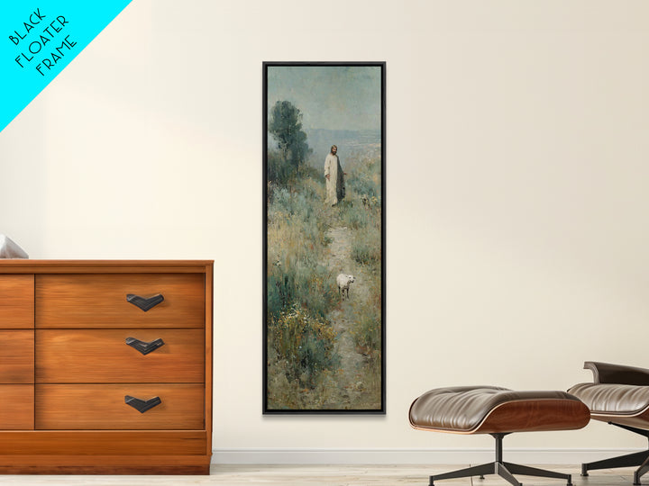 Shepherd’s Quiet Road, Framed Canvas Print, Narrow Art, Christian Art Canvas, Jesus Wall Art, Modern Christian Art, Christian Gift Ideas