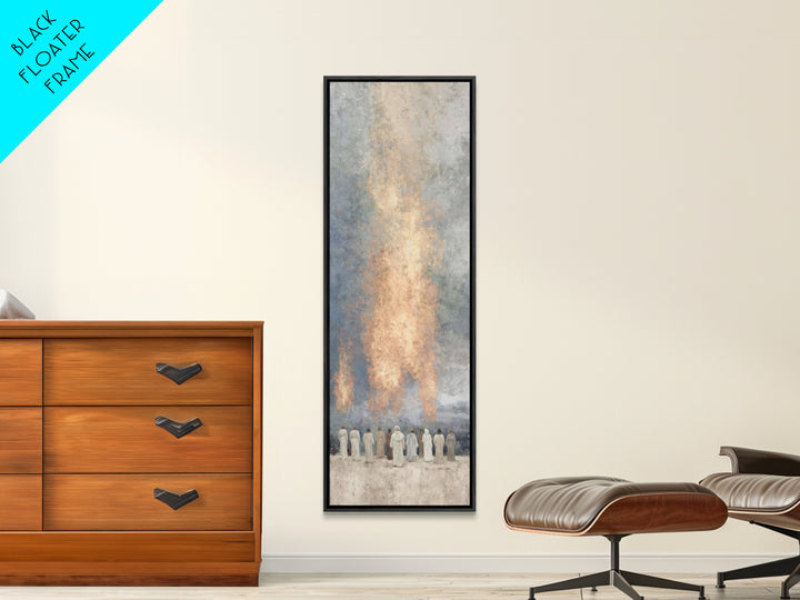 Cloudborne Glory, Framed Canvas Print, Tall Skinny Art Print, Christian Art Canvas, Jesus Painting, Christian Wall Art, Christian Decor