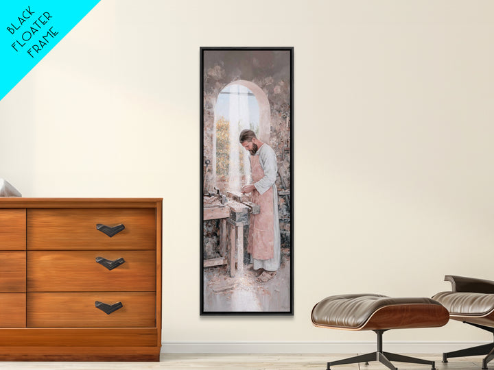 Light Of Nazareth – Framed Canvas Print – Narrow Art – Christian Art Canvas – Jesus Painting – Christian Wall Art – Christian Christmas Art